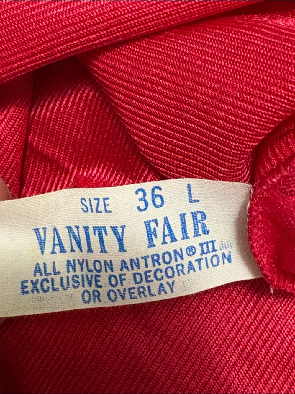 Vanity Fair Scarlet Lace-Trim Slip Chemise - Picture 5 of 11